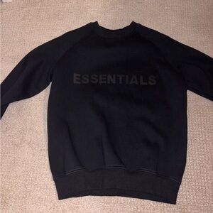Essentials Women's Black Crewneck Sweater